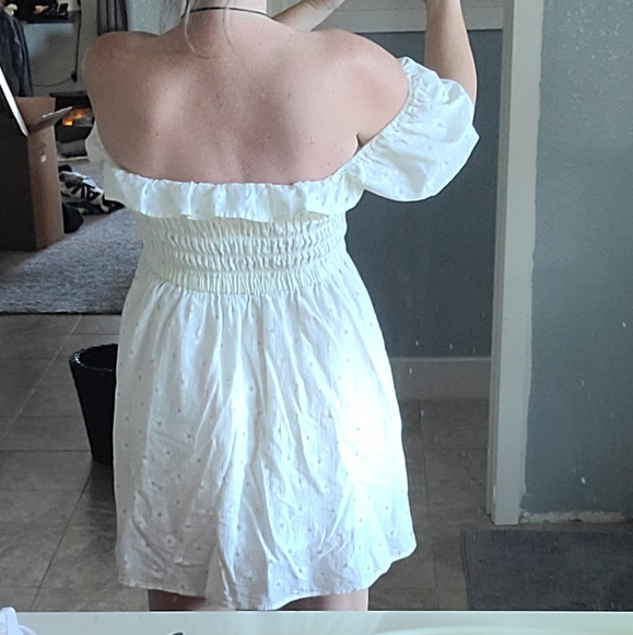 STUNNING LEMON LADY DAISY PUFF SLEEVE RUFFLE RUCHED mini dress - Picture 4 of 10